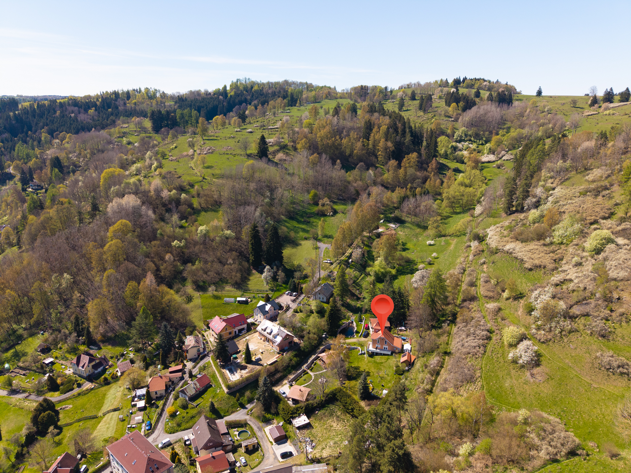 Letecký pohled Resort Bečov